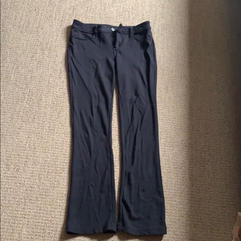 Stretchy black legging material work pants